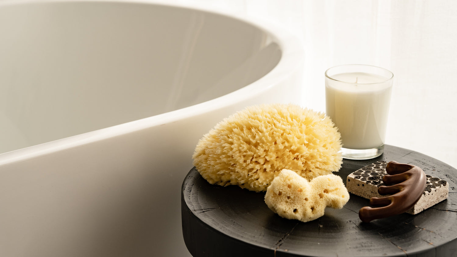 100% natural Greek sea sponge for gentle exfoliation and deep cleansing