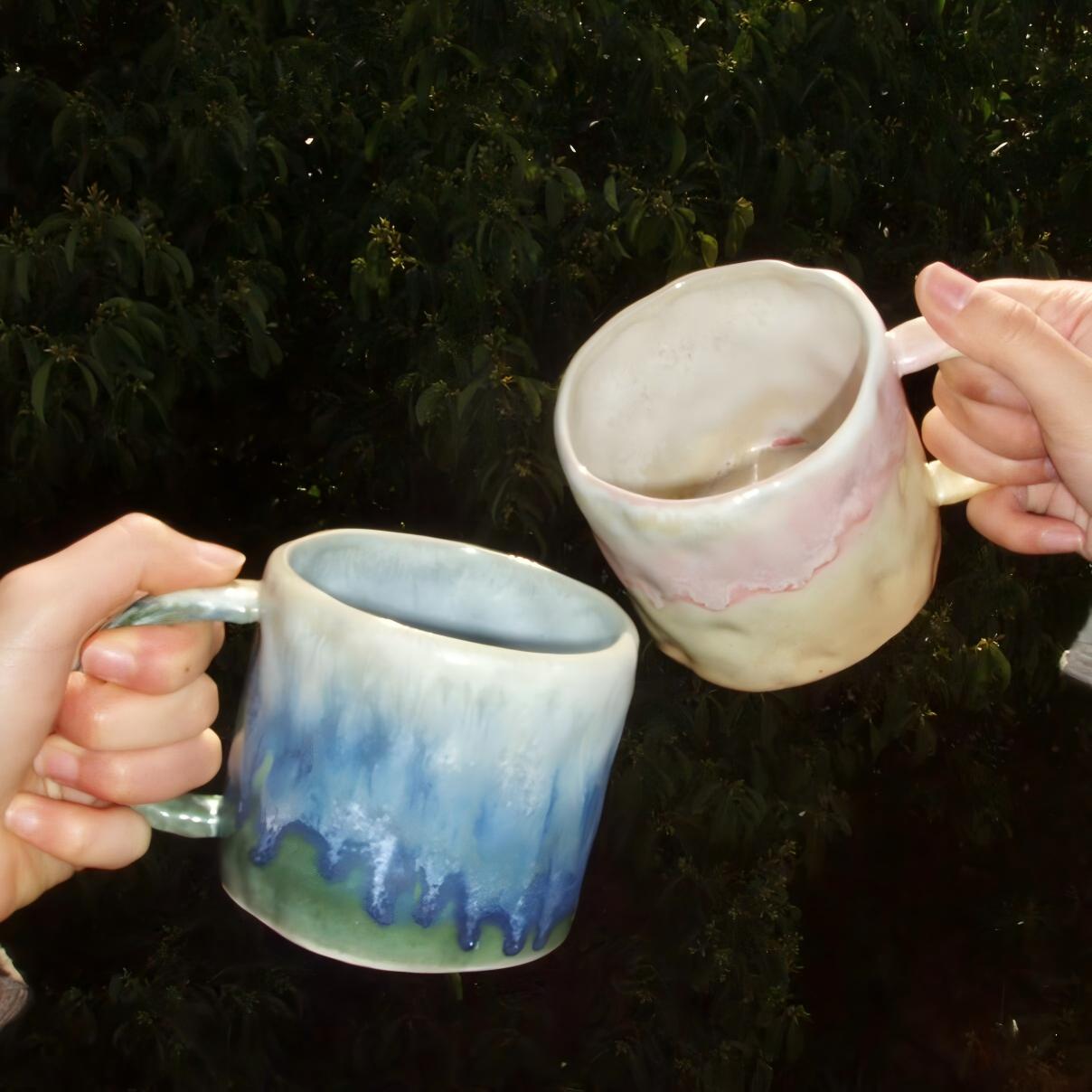 Handmade Snow Glaze Ceramic Mug