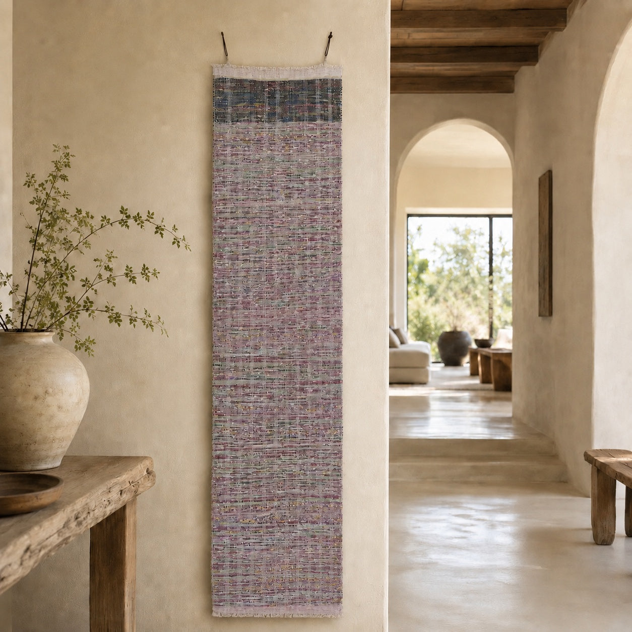 Handwoven Textile Wall Hanging A207
