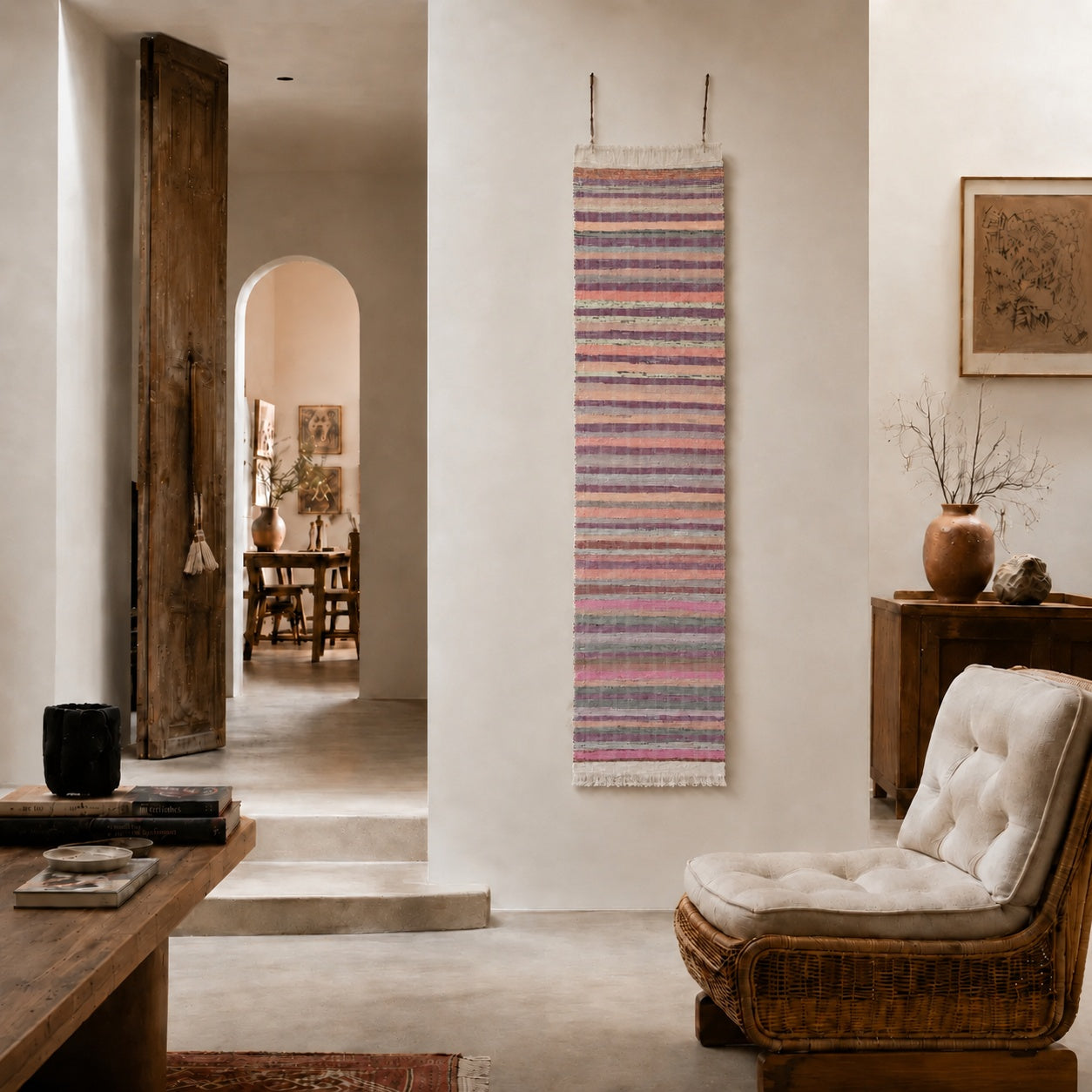 Handwoven Textile Wall Hanging A206