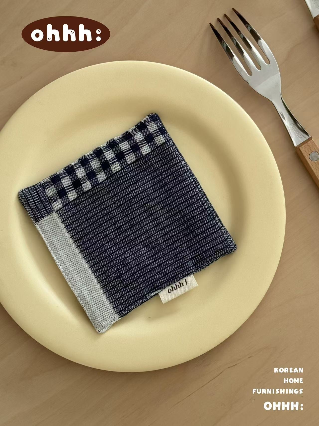 OHHH! Series - Korean Aesthetic Vintage Fabric Coaster Collection