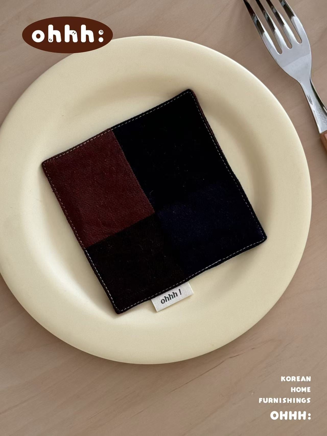 OHHH! Series - Korean Aesthetic Vintage Fabric Coaster Collection