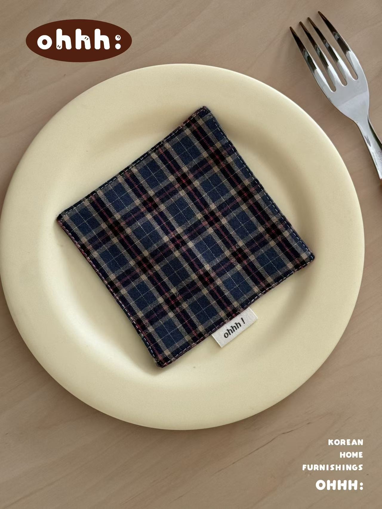 OHHH! Series - Korean Aesthetic Vintage Fabric Coaster Collection