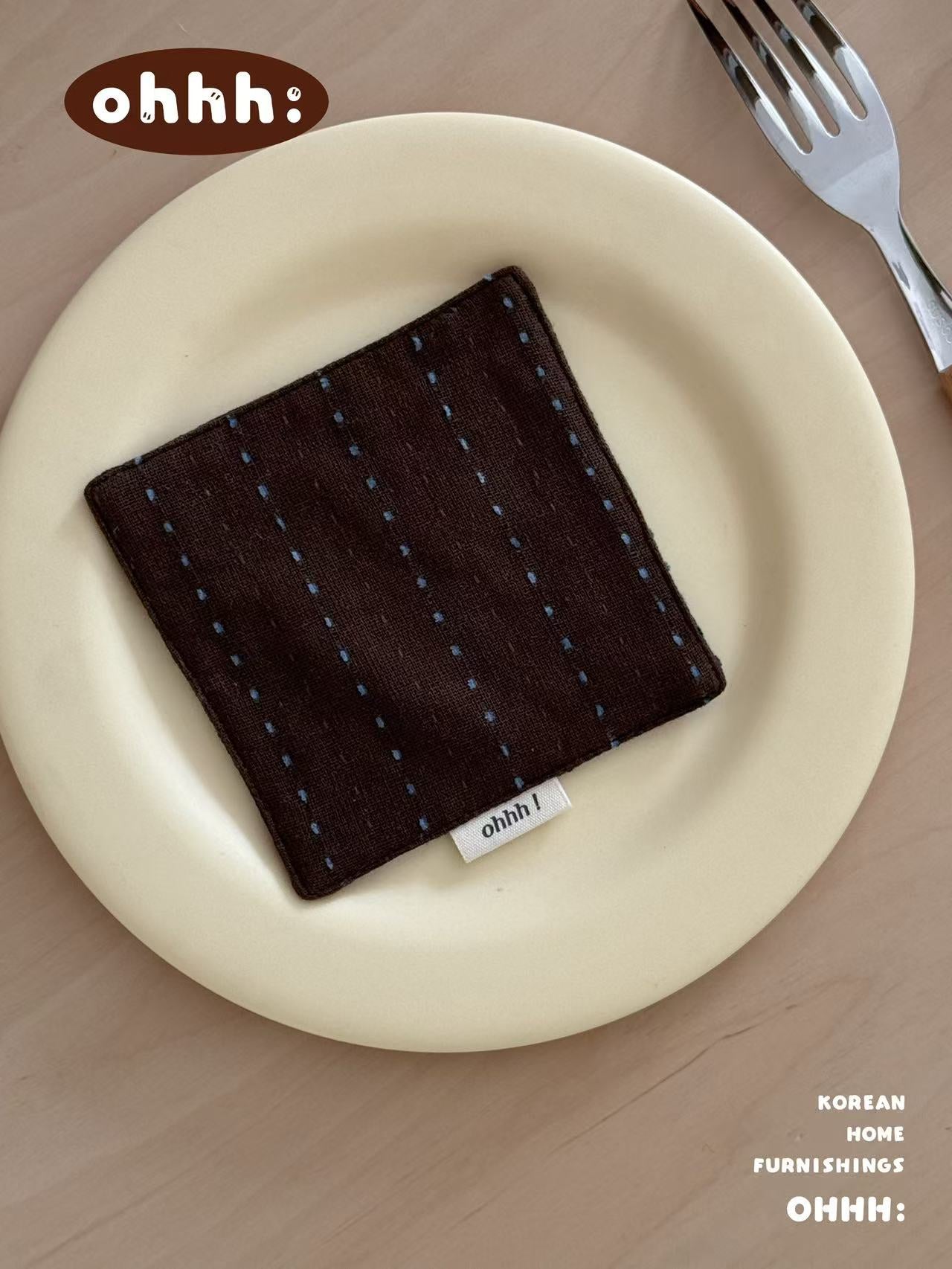 OHHH! Series - Korean Aesthetic Vintage Fabric Coaster Collection