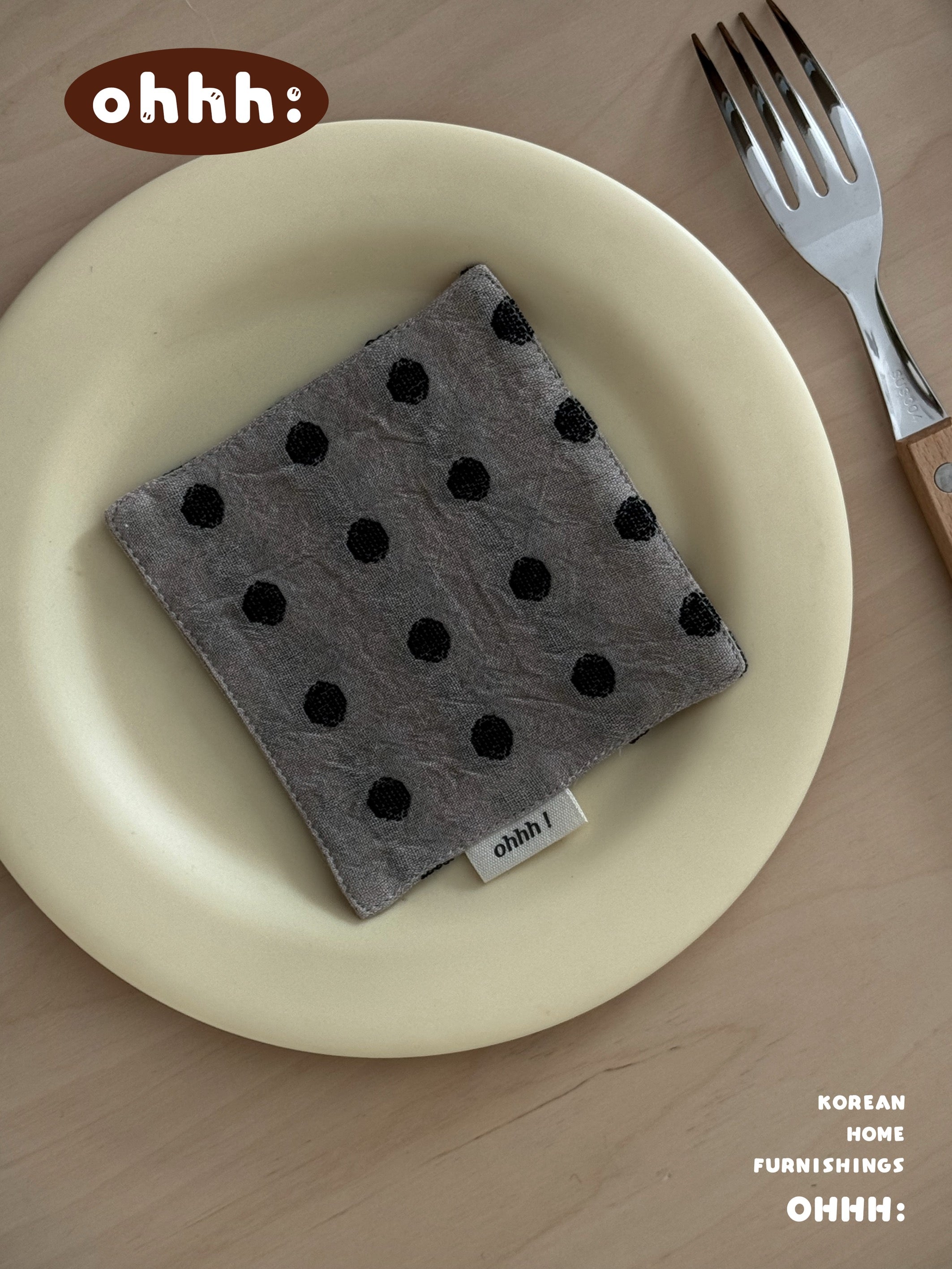OHHH! Series - Korean Aesthetic Vintage Fabric Coaster Collection