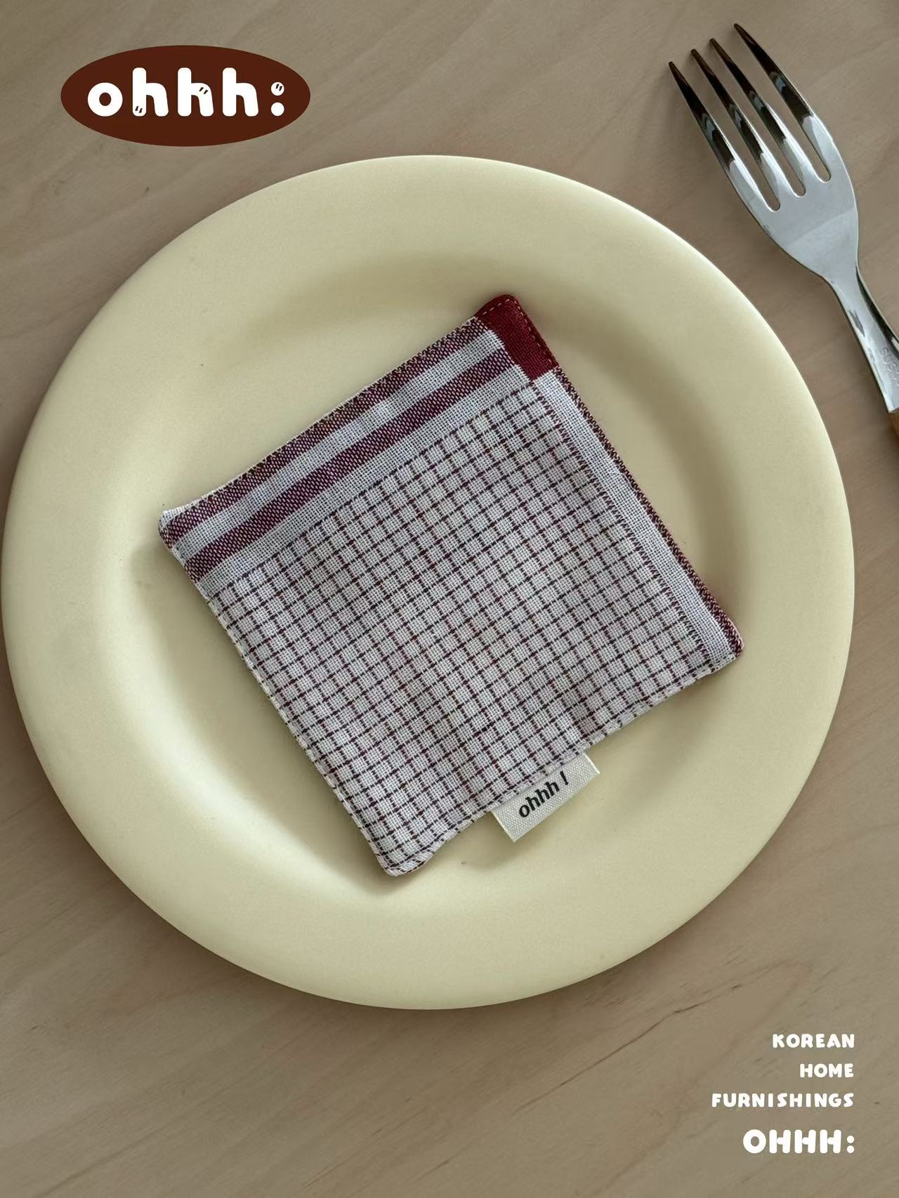 OHHH! Series - Korean Aesthetic Vintage Fabric Coaster Collection