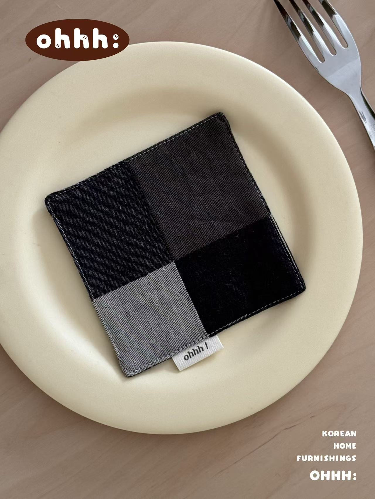 OHHH! Series - Korean Aesthetic Vintage Fabric Coaster Collection