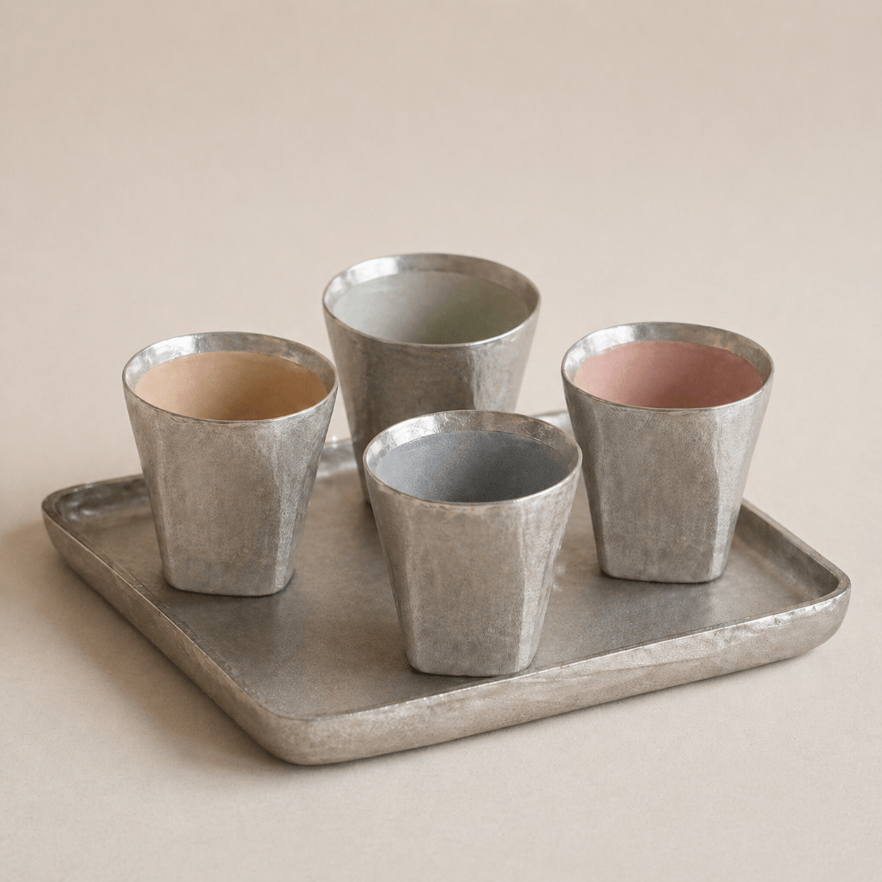 Ceramic Cup with Silver Luster Glaze - Planet Fix Project