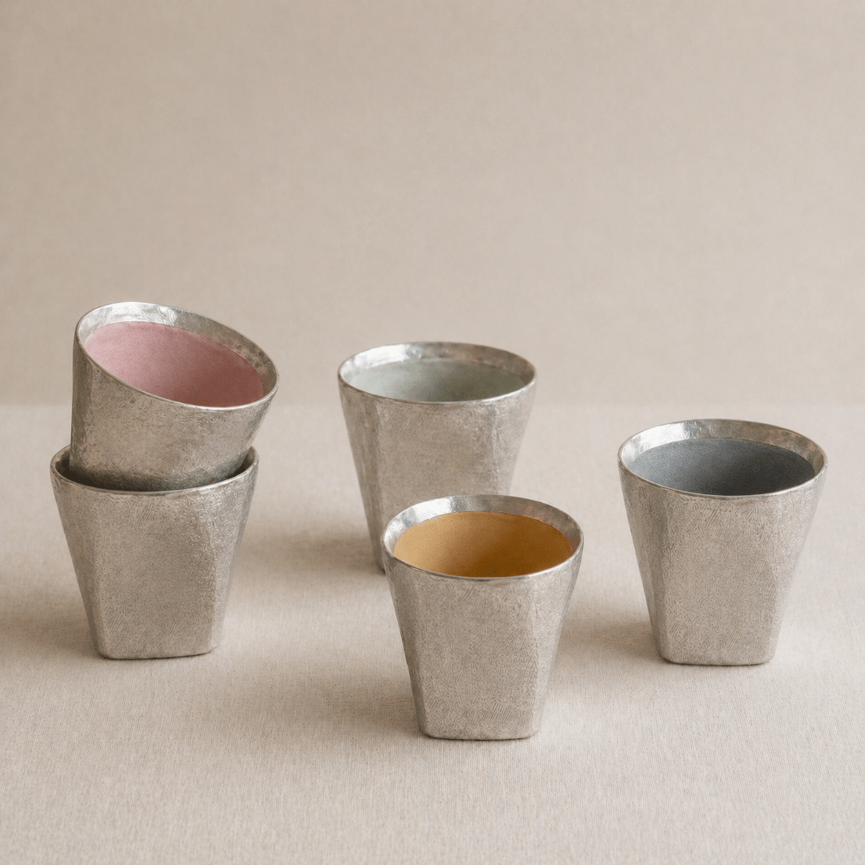 Ceramic Cup with Silver Luster Glaze - Planet Fix Project