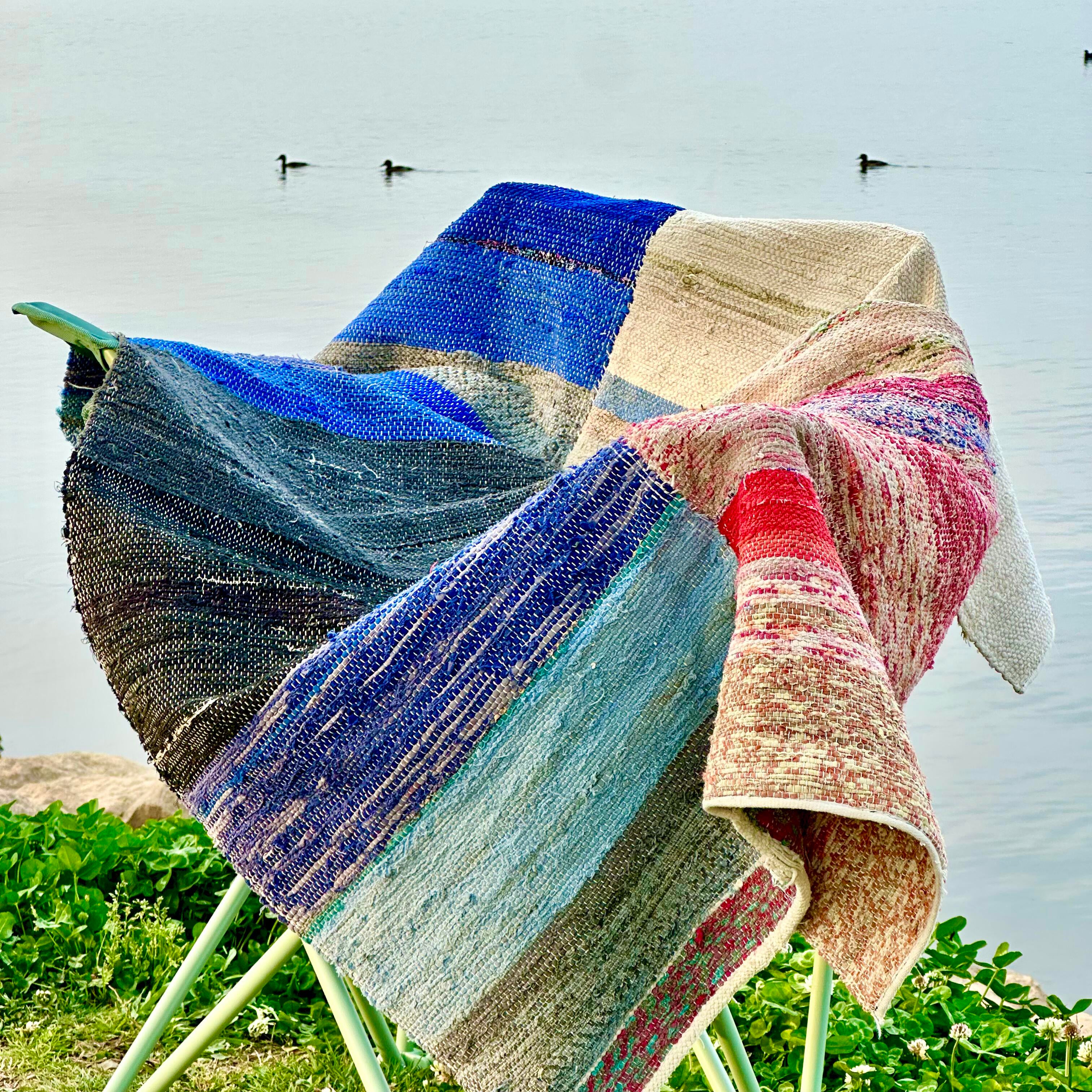 Handwoven Double-Row Textile Wall Hanging 095