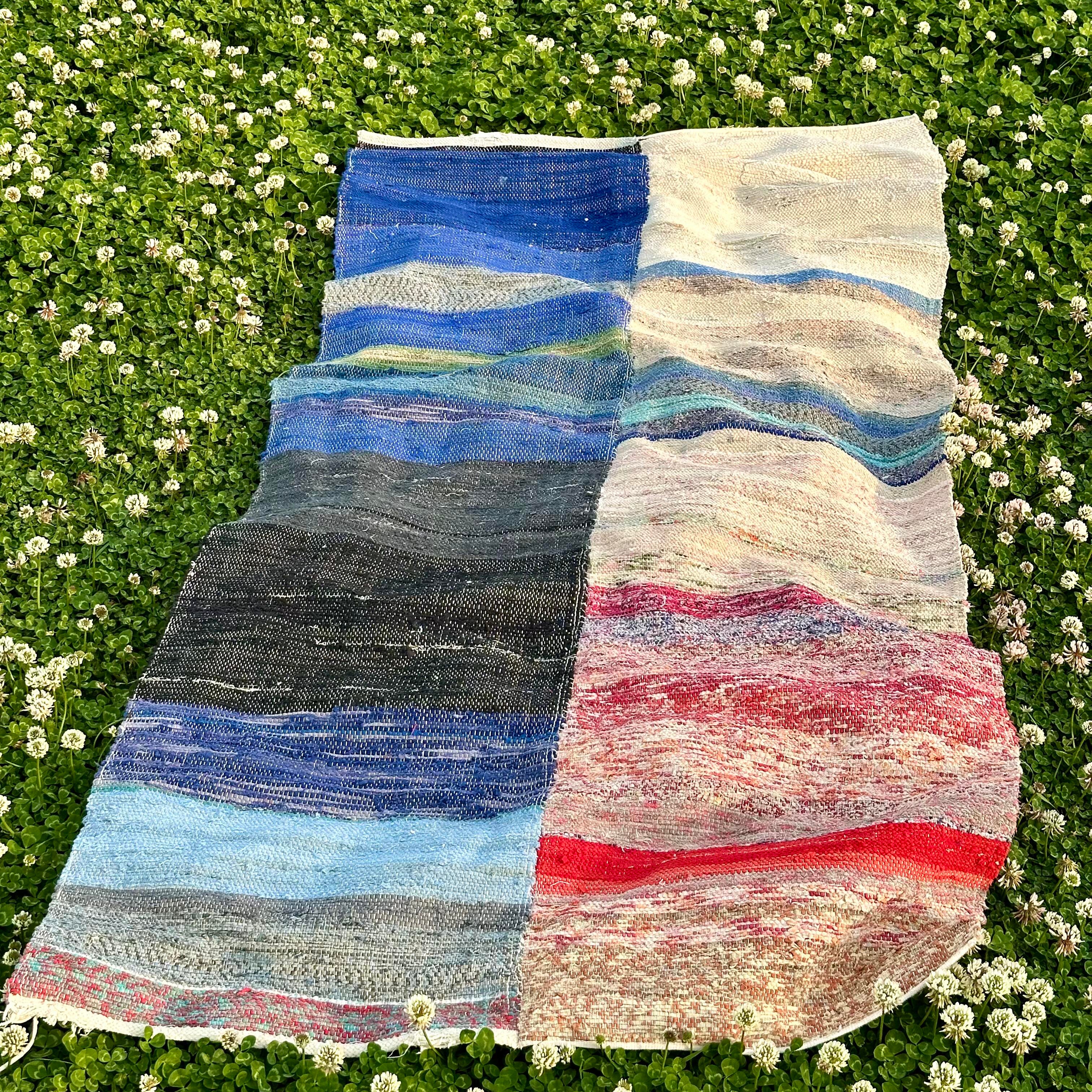 Handwoven Double-Row Textile Wall Hanging 095