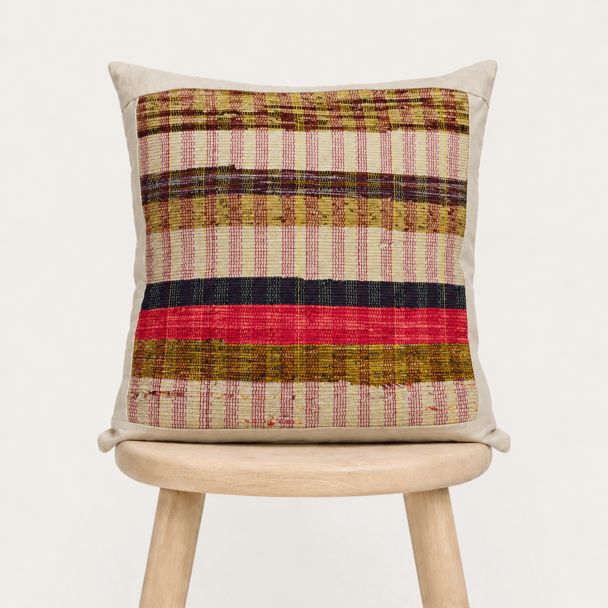 Liezhi Throw Pillow Cover – One - of - a - Kind Crack - Weave Textile Decor - Planet Fix Project