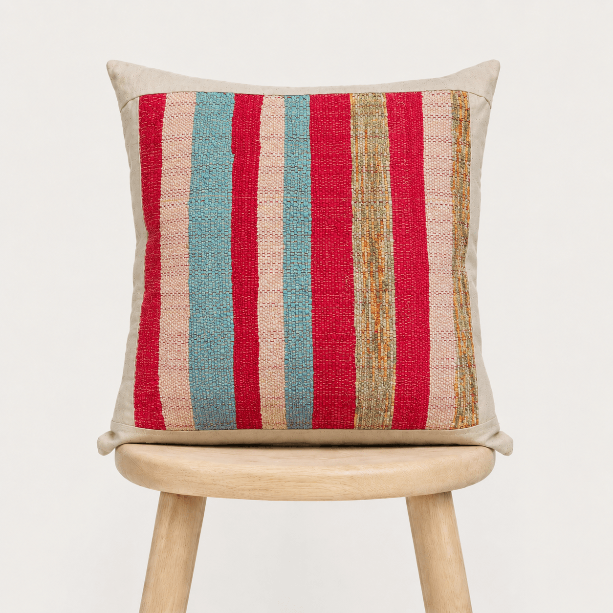 Liezhi Throw Pillow Cover – One - of - a - Kind Crack - Weave Textile Decor - Planet Fix Project