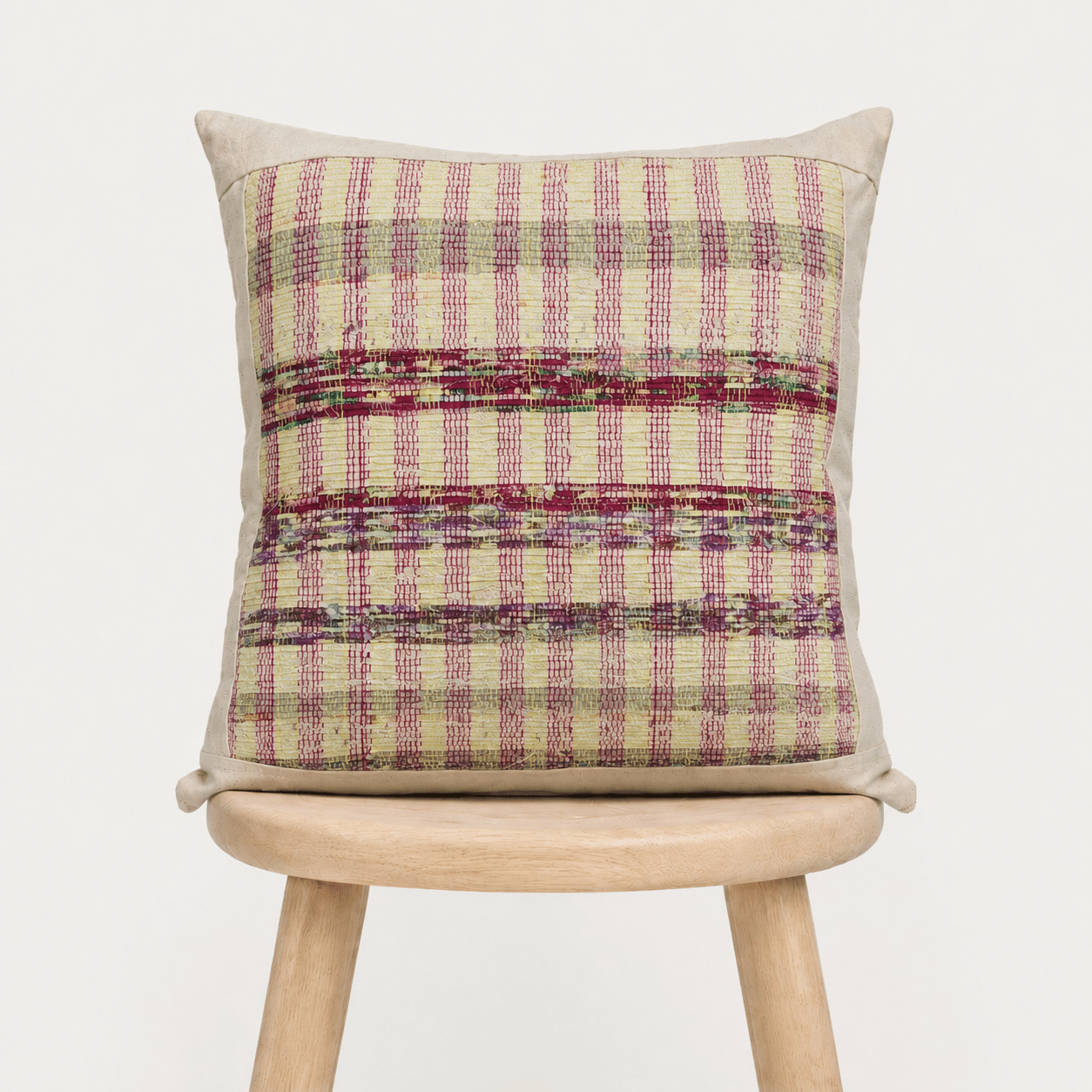 Liezhi Throw Pillow Cover – One - of - a - Kind Crack - Weave Textile Decor - Planet Fix Project