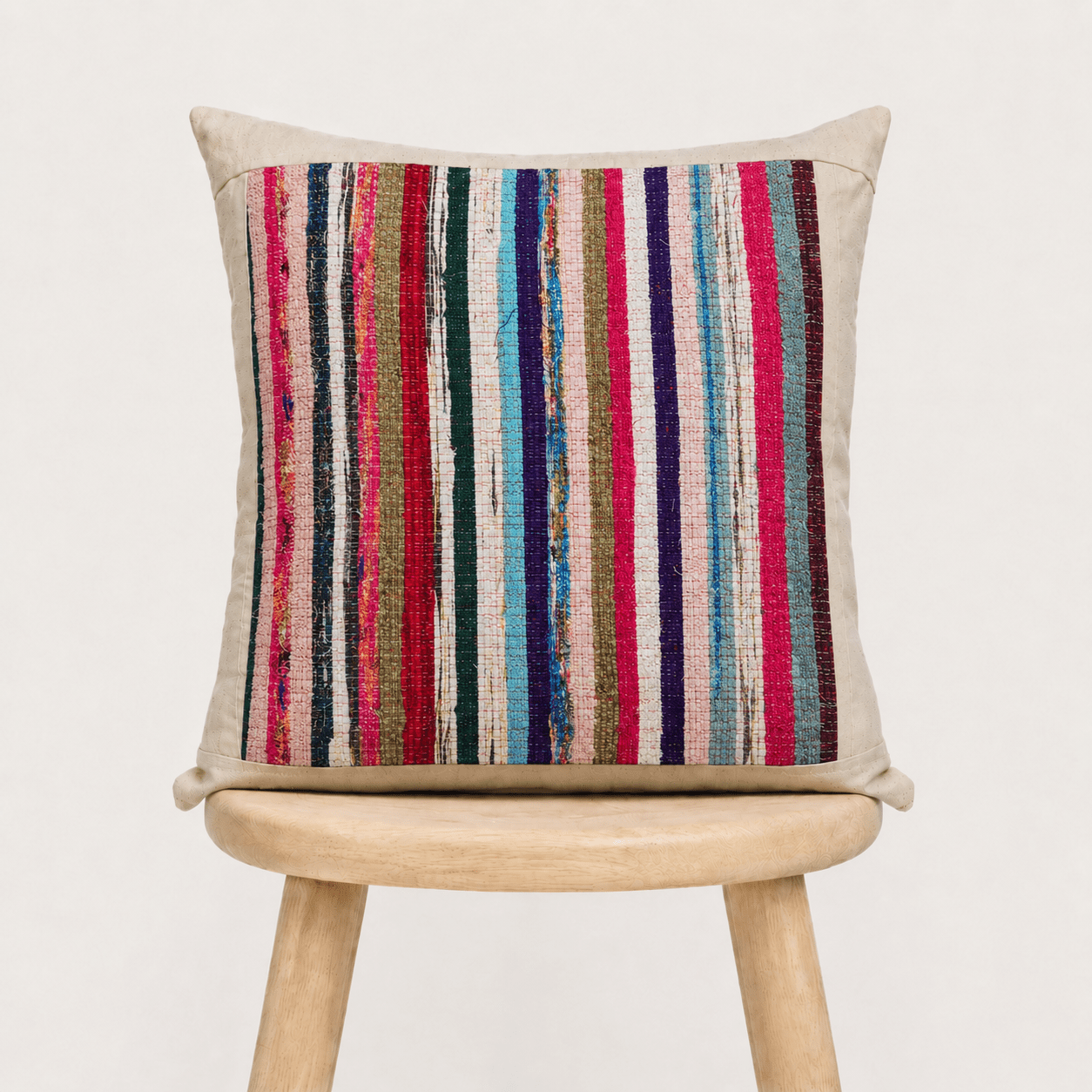 Liezhi Throw Pillow Cover – One - of - a - Kind Crack - Weave Textile Decor - Planet Fix Project