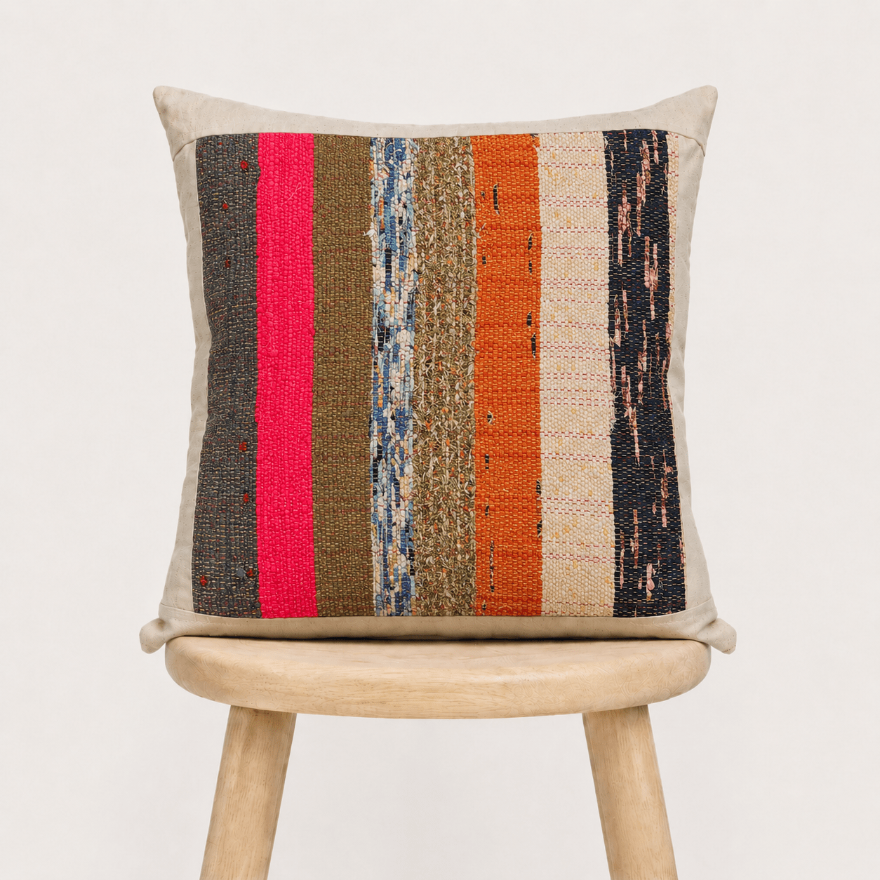 Liezhi Throw Pillow Cover – One - of - a - Kind Crack - Weave Textile Decor - Planet Fix Project