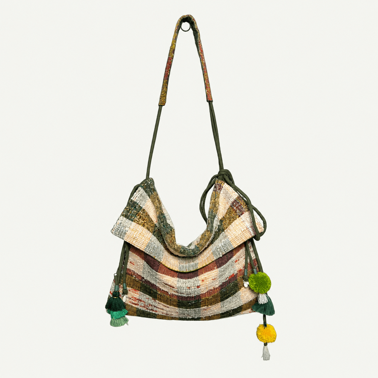 Liezhi Weave Large Soft Shoulder Bag — One - of - a - Kind Textile Bag - Planet Fix Project