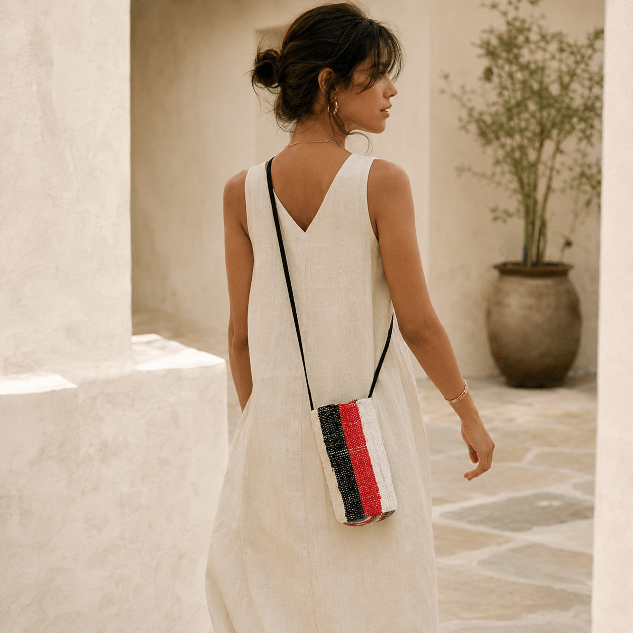 Liezhi Weave Mini Bucket Crossbody Bag — One - of - a - Kind Textile Bag - Planet Fix Project