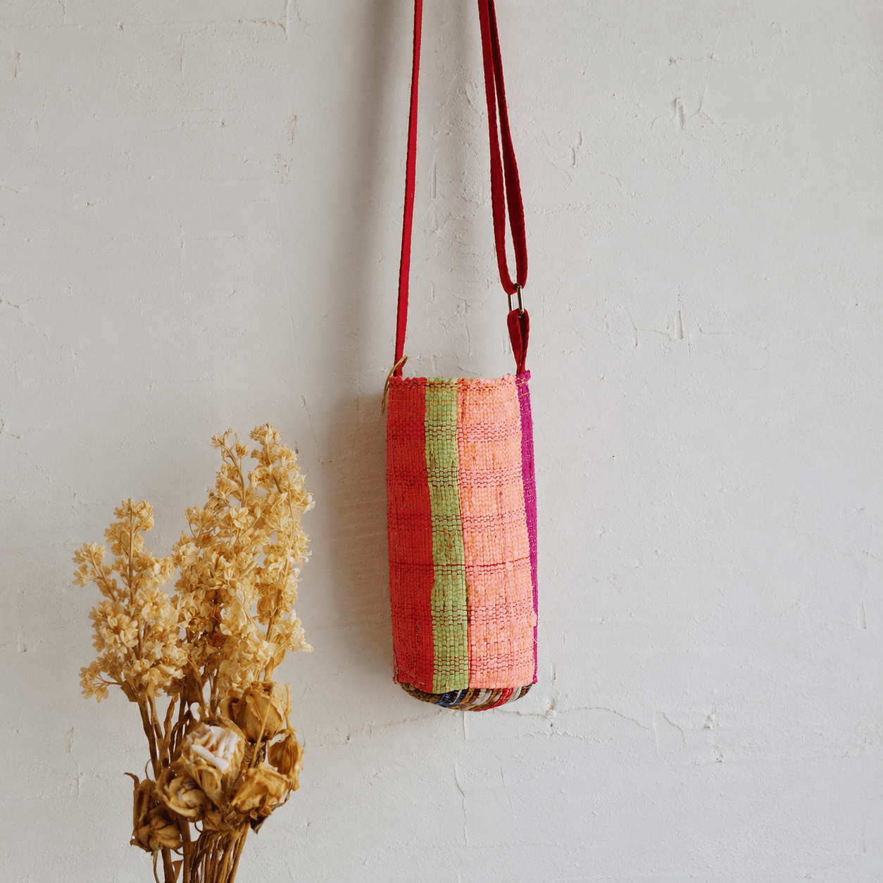 Liezhi Weave Mini Bucket Crossbody Bag — One - of - a - Kind Textile Bag - Planet Fix Project