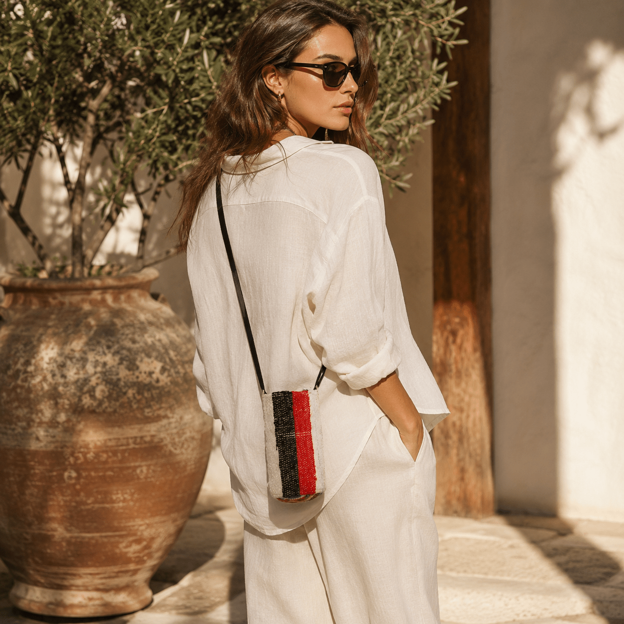 Liezhi Weave Mini Bucket Crossbody Bag — One - of - a - Kind Textile Bag - Planet Fix Project