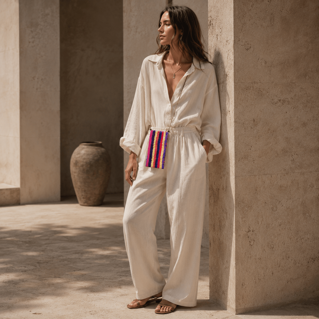 Liezhi Weave Phone Crossbody Pouch — One - of - a - Kind Textile Bag - Planet Fix Project