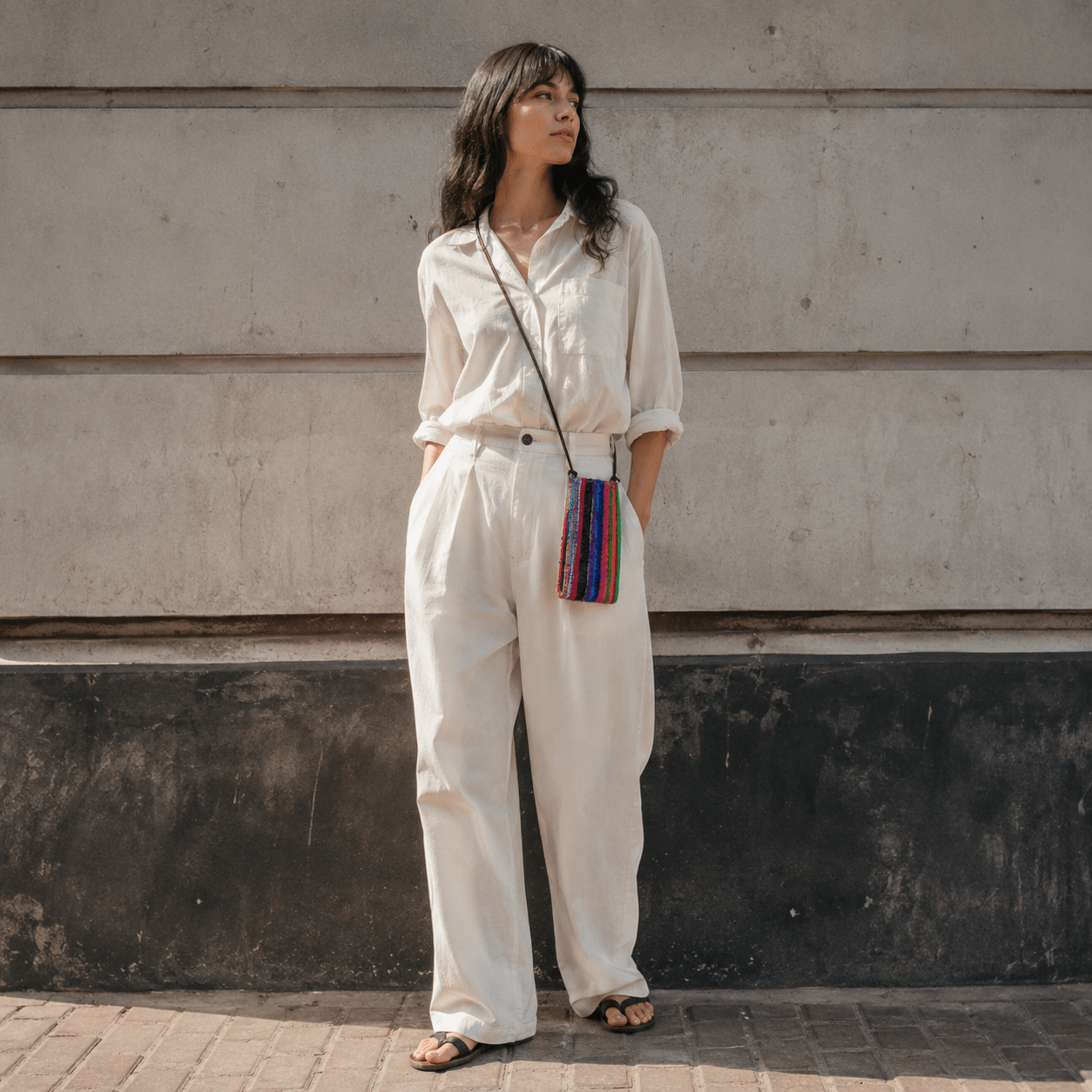 Liezhi Weave Phone Crossbody Pouch — One - of - a - Kind Textile Bag - Planet Fix Project
