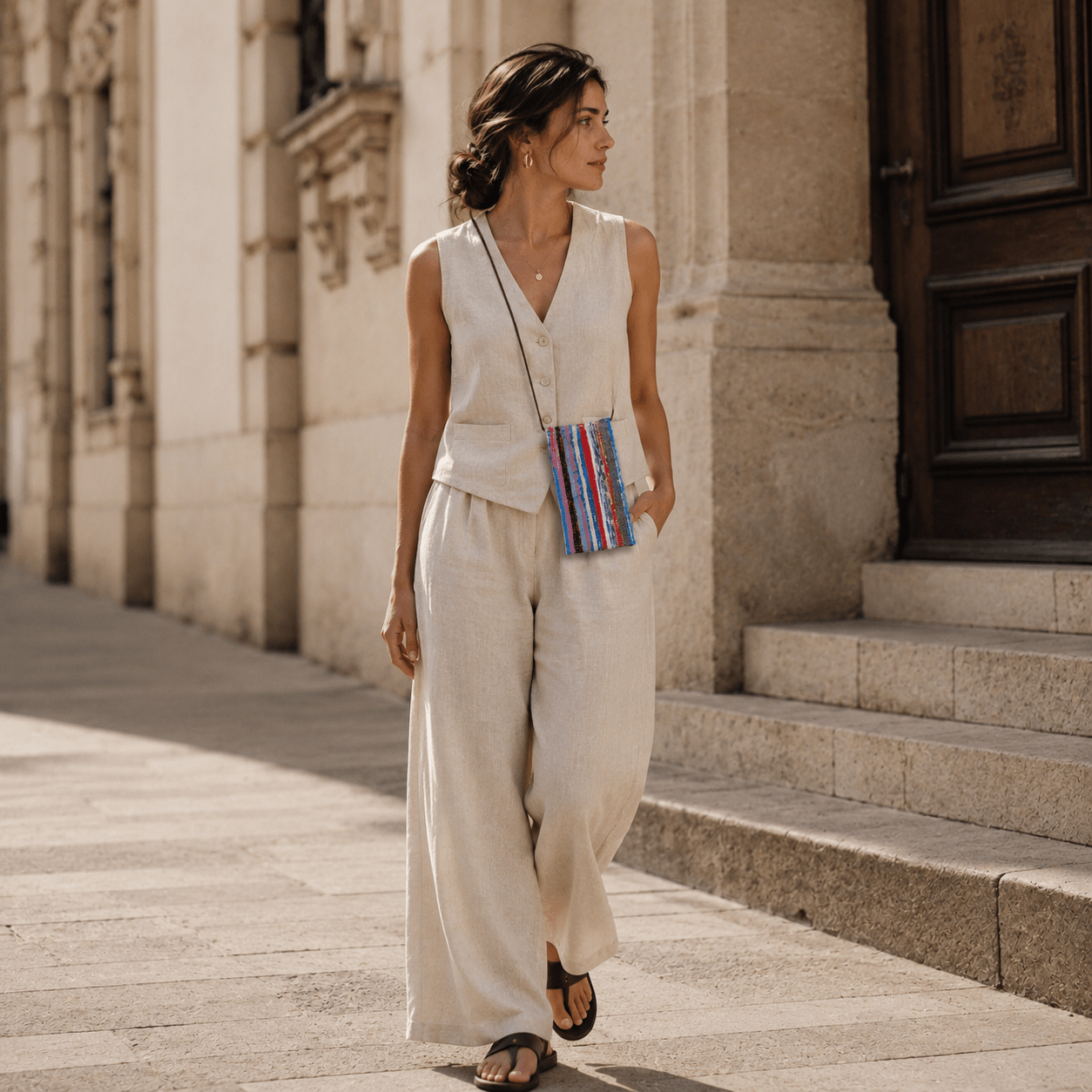 Liezhi Weave Phone Crossbody Pouch — One - of - a - Kind Textile Bag - Planet Fix Project