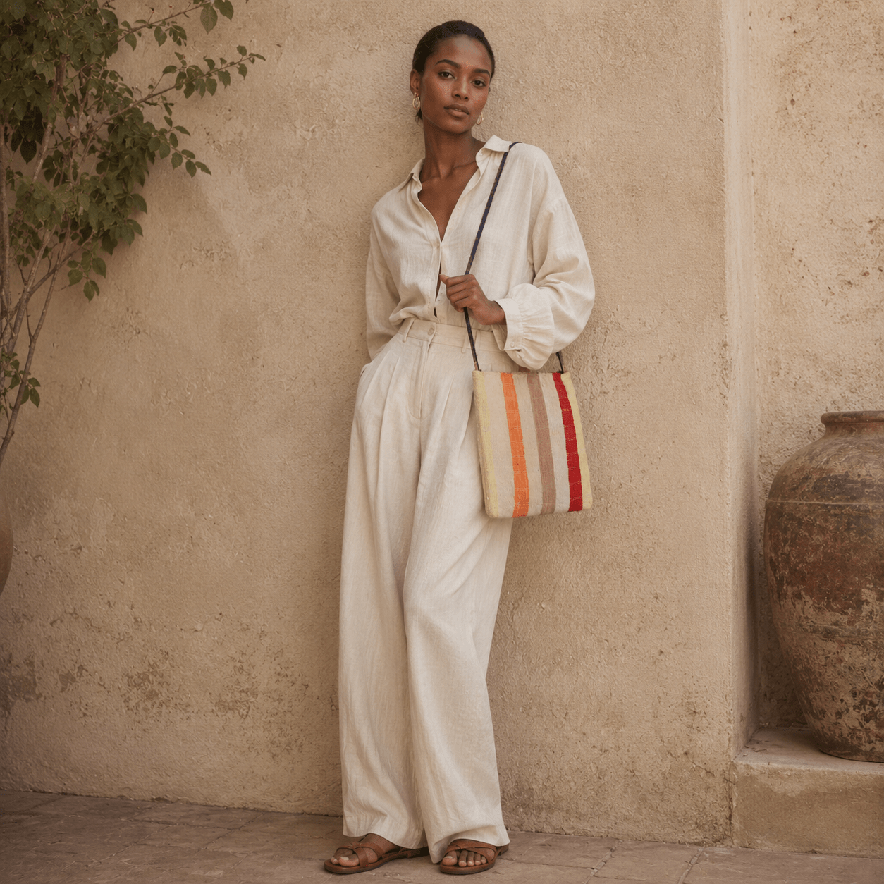 Liezhi Weave Square Shoulder Bag — One - of - a - Kind Textile Bag - Planet Fix Project