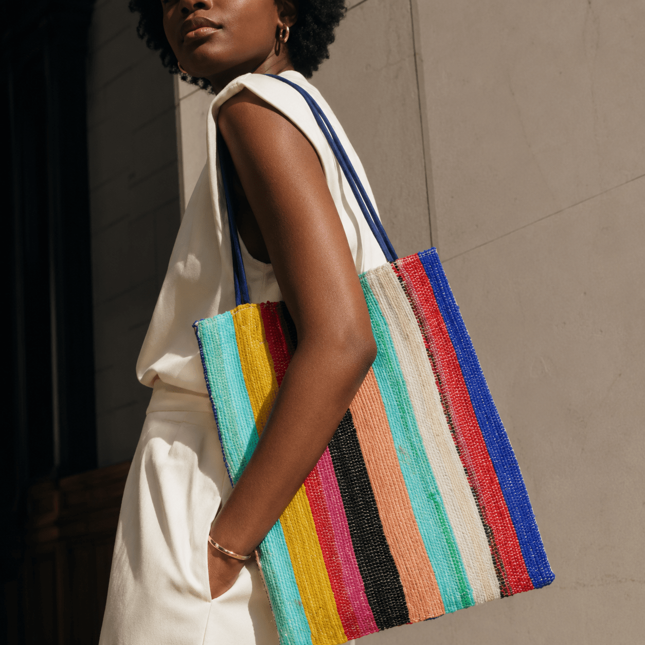 Liezhi Weave Square Shoulder Bag — One - of - a - Kind Textile Bag - Planet Fix Project