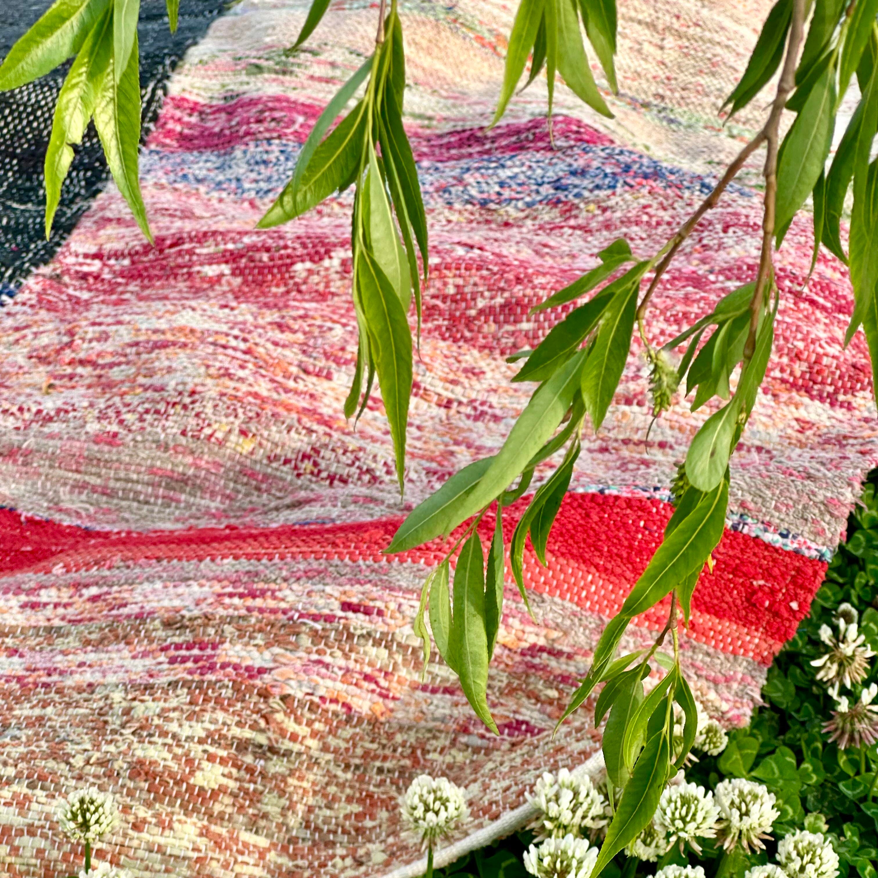 Handwoven Double-Row Textile Wall Hanging 095