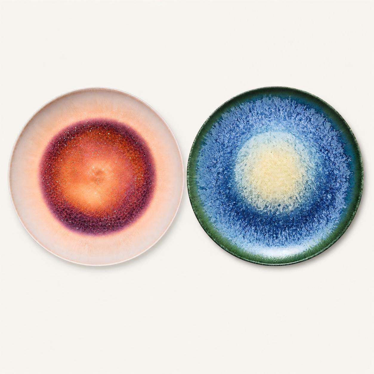 Handmade Crystalline Glaze Ceramic Plates